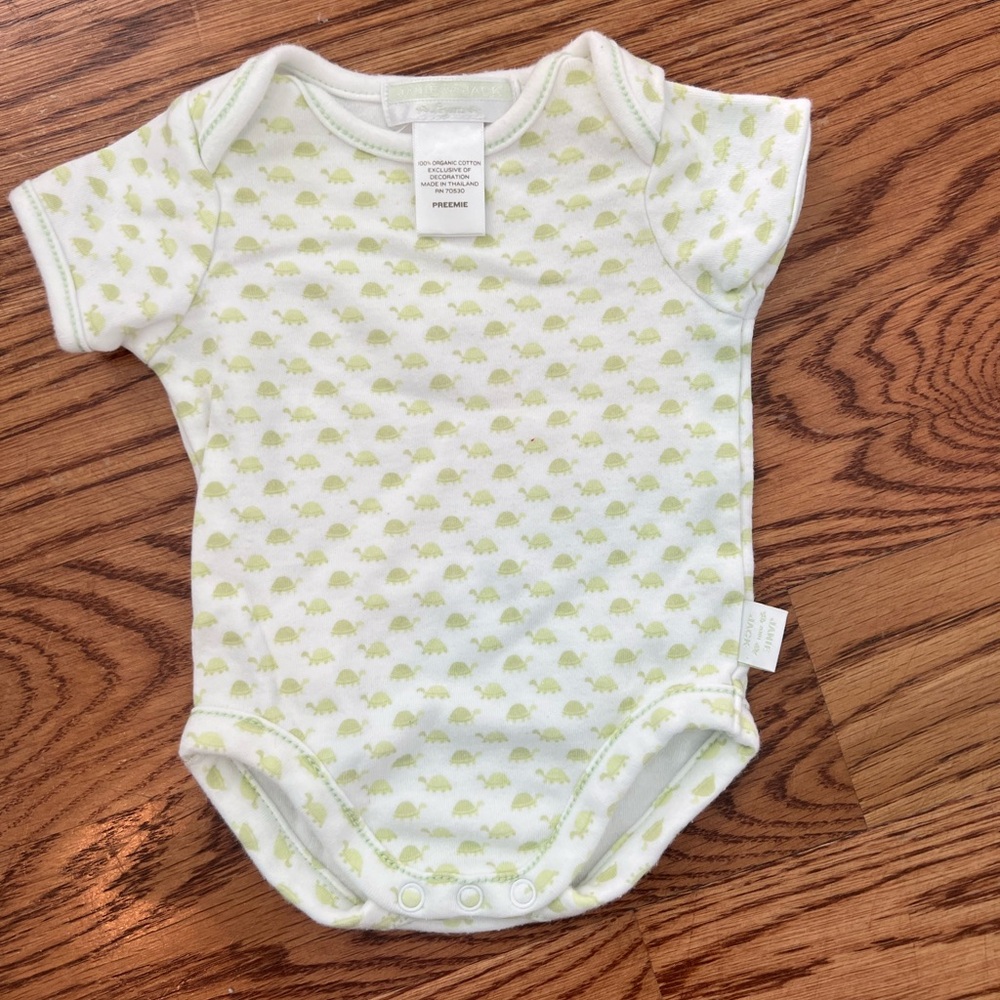 Janie + Jack Preemie Baby Onesie Turtles